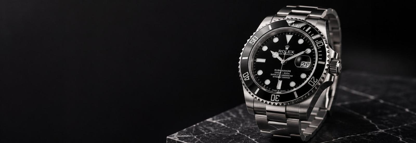 Rolex Submariner on black marble