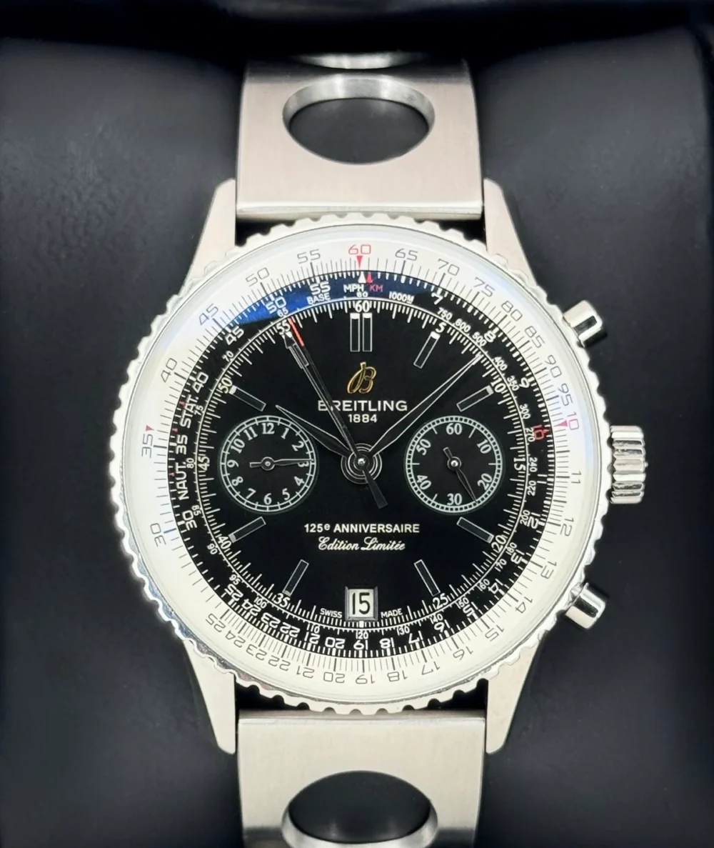 2011 Breitling Navitimer 125th Anniversary 43mm A26322 Stainless Steel Black Dial