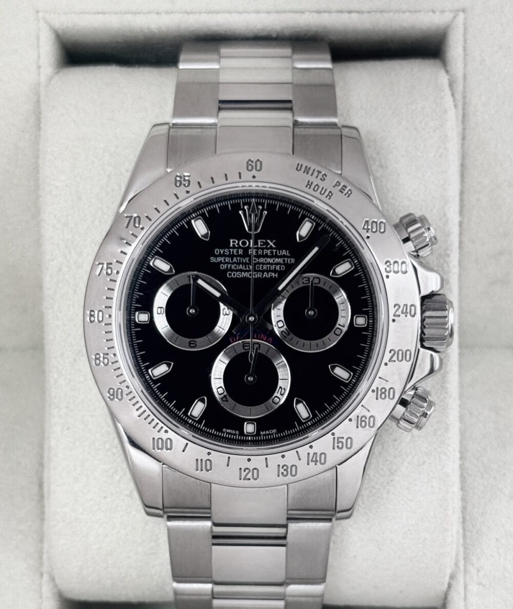2011 Rolex Daytona 40mm 116520 Stainless Steel Black Dial