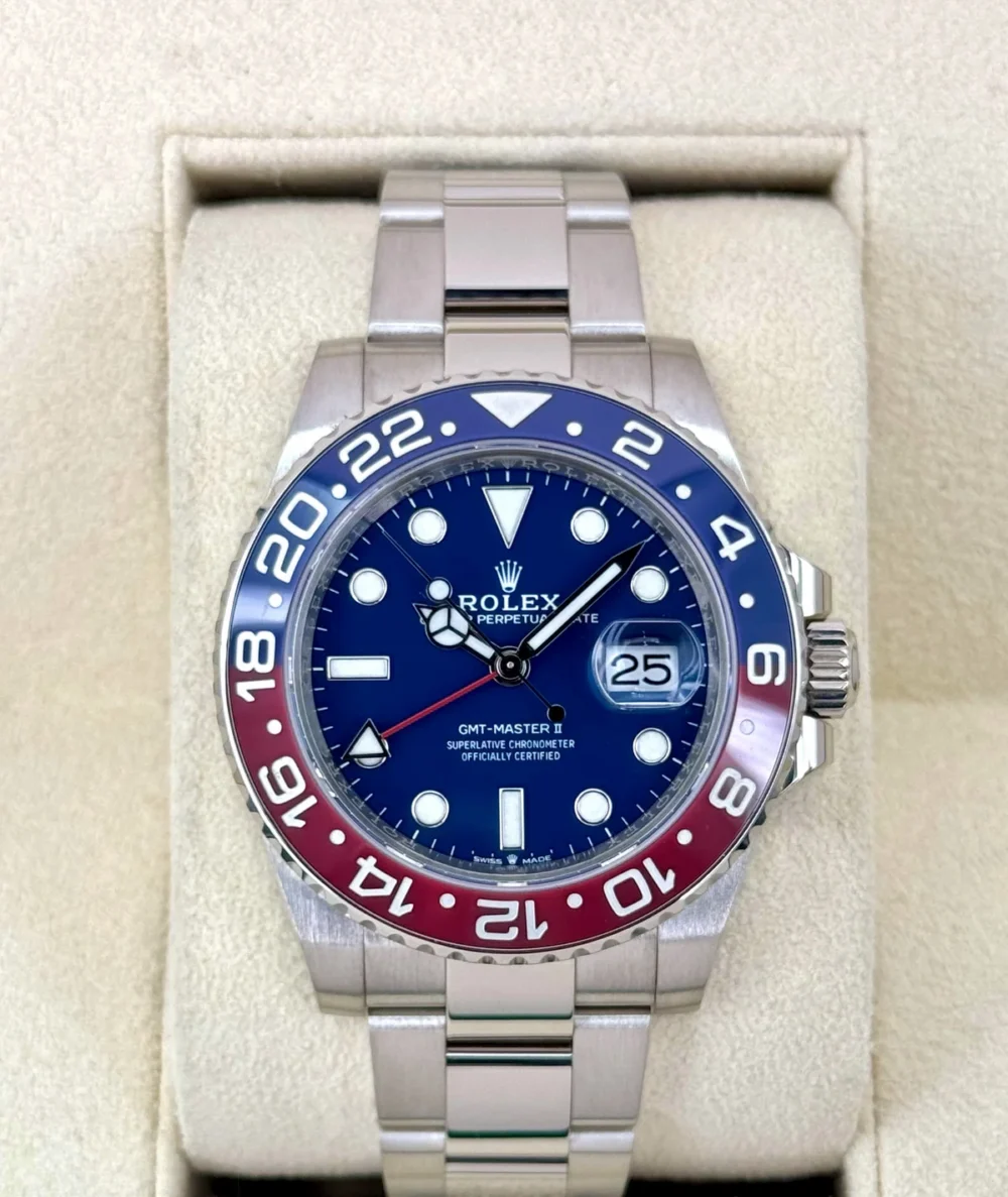 2024 Rolex GMT-Master II "Pepsi" 40mm 126719BLRO White Gold Blue Dial