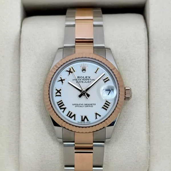 NEW 2025 Rolex Ladies Datejust 31mm 278271 Two-Tone Oyster White Dial