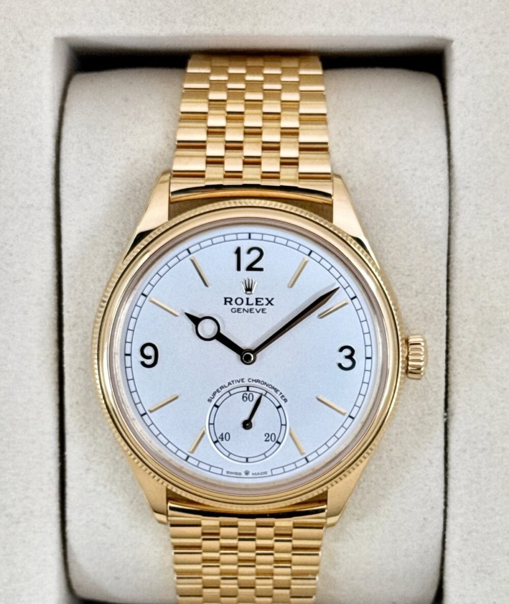 NEW 2026 Rolex 1908 39mm 52508 Yellow Gold Settimo Bracelet White Dial