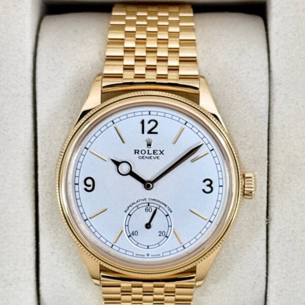 NEW 2026 Rolex 1908 39mm 52508 Yellow Gold Settimo Bracelet White Dial