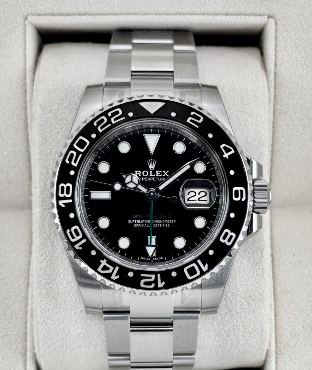 NEW OLD STOCK 2019 Rolex GMT-Master II 40mm 116710LN Stainless Steel Black Dial (STICKERED)