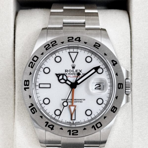 2026 Rolex Explorer II 42mm 226570 Stainless Steel Polar White Dial