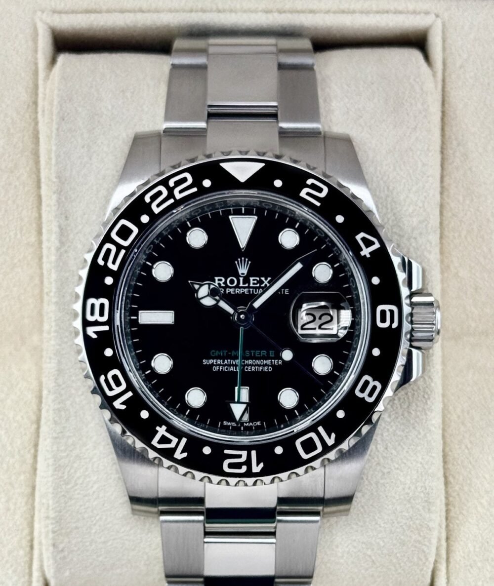 2018 Rolex GMT-Master II 40mm 116710LN Stainless Steel Black Dial