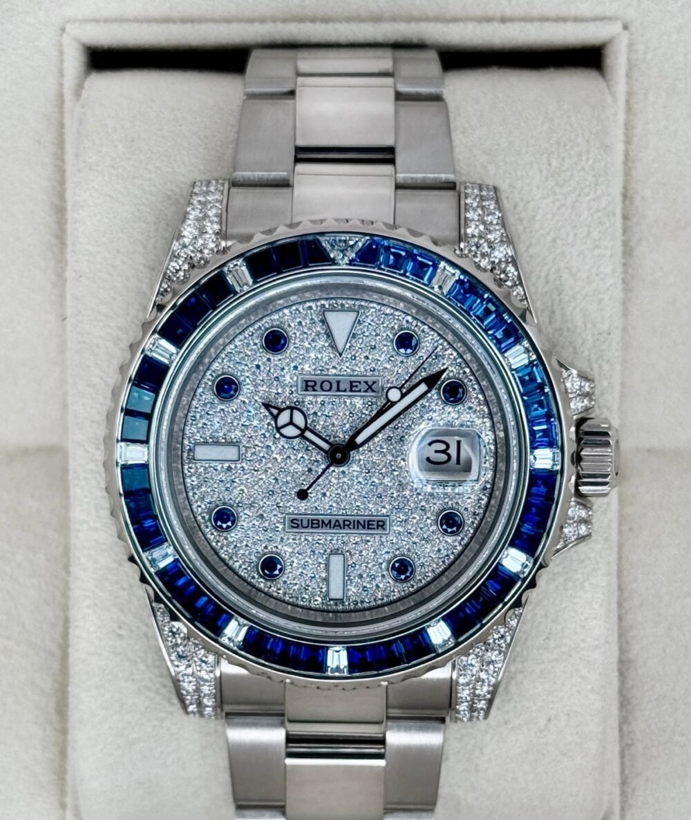 2019 Rolex Submariner 40mm 116659SABR White Gold Diamond Pave Dial