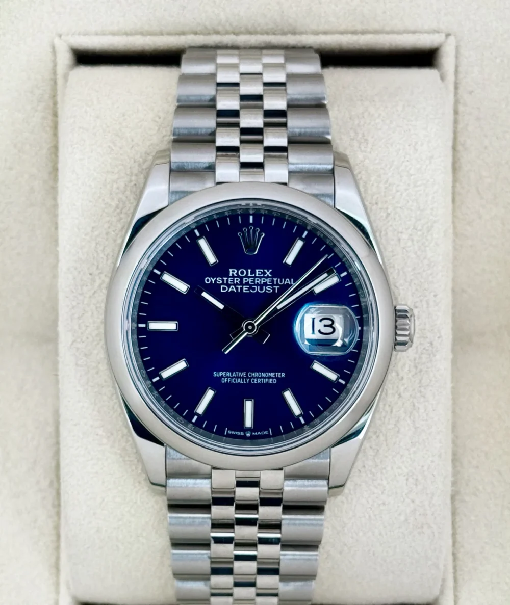 2024 Rolex Datejust 36mm 126200 Stainless Steel Jubilee Blue Dial