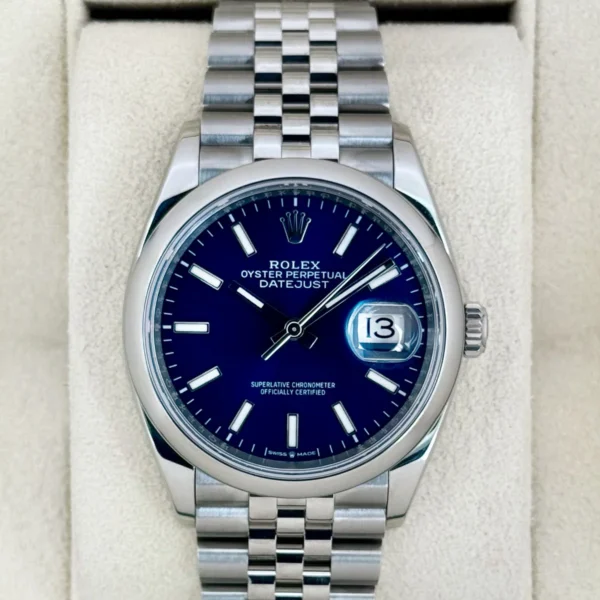2024 Rolex Datejust 36mm 126200 Stainless Steel Jubilee Blue Dial
