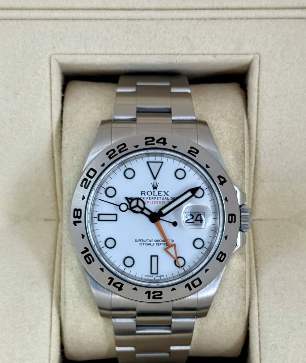 2016 Rolex Explorer II 42mm 216570 Polar White Dial