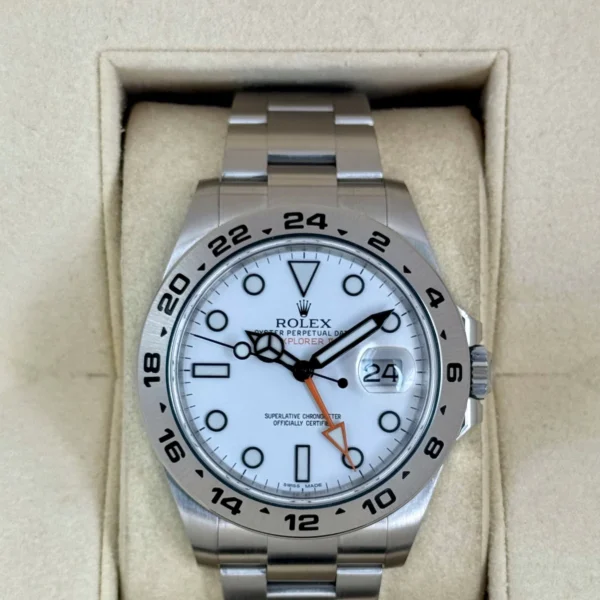 2016 Rolex Explorer II 42mm 216570 Polar White Dial