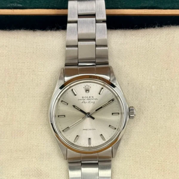 1973 Rolex Air-King 34mm 5500 Stainless Steel Oyster Silver Dial (Collectors Set)