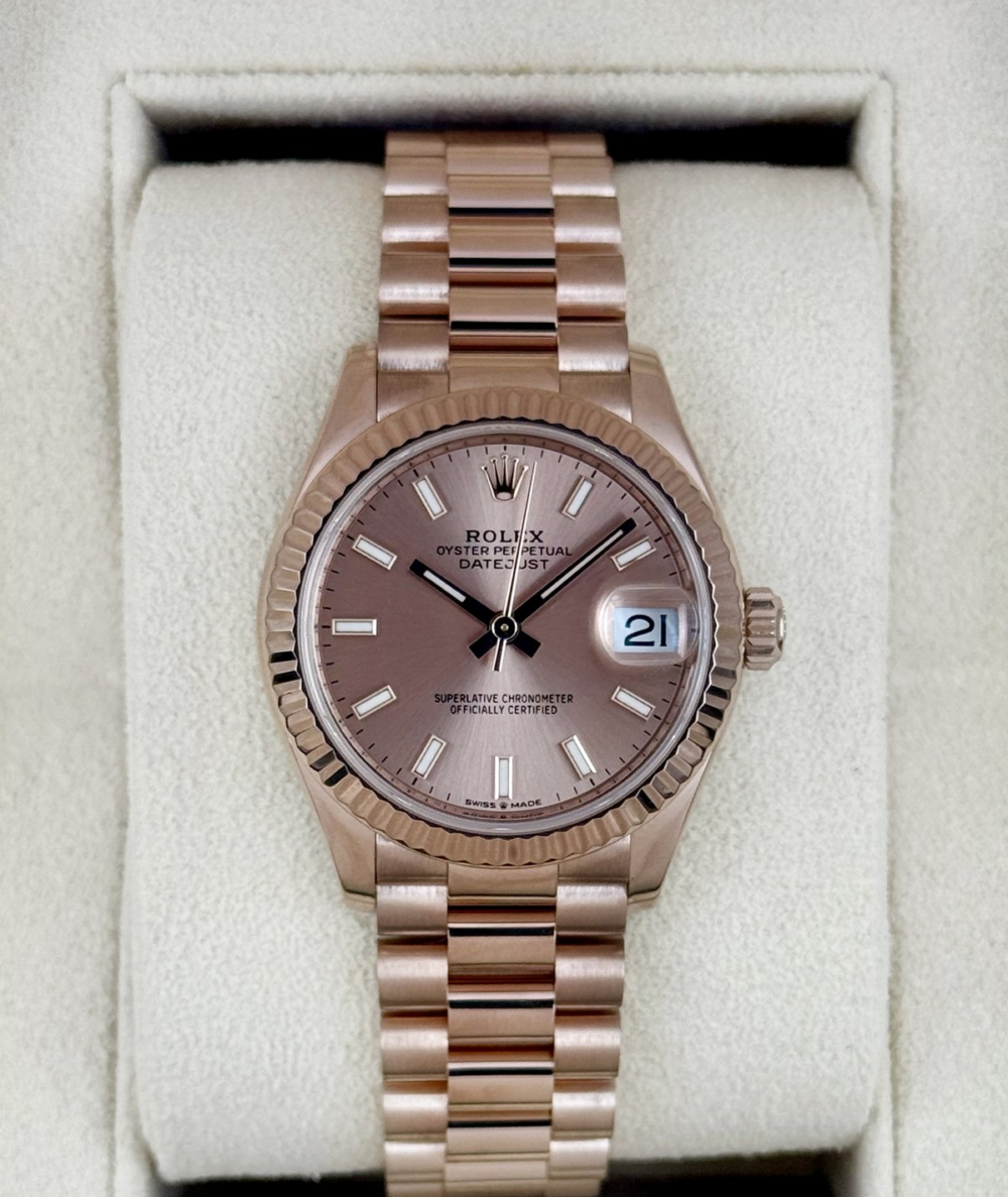Rolex Ladies Datejust 31mm 278275 Rose Gold Rose Dial