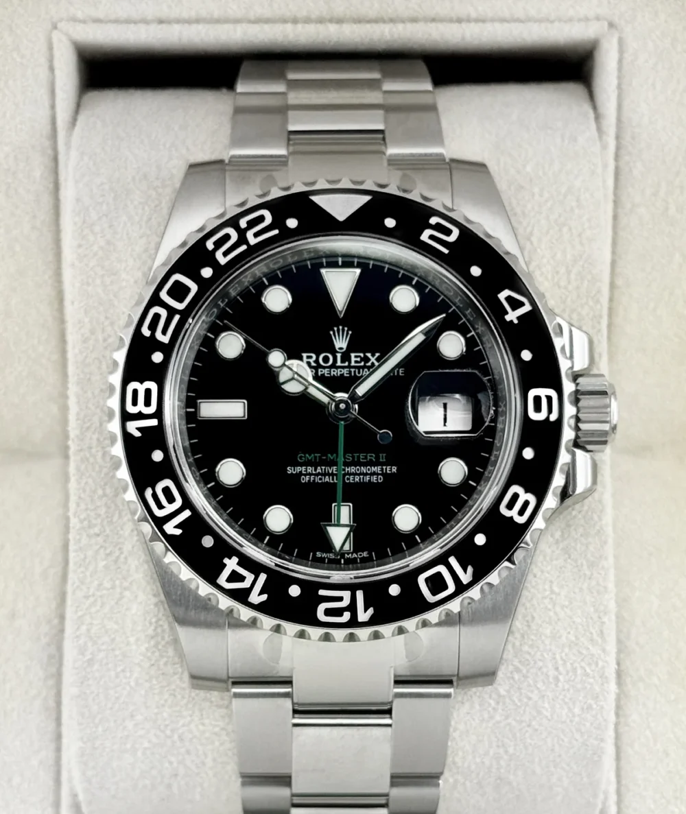 NEW OLD STOCK 2018 Rolex GMT-Master II 40mm 116710LN Black Dial (STICKERED)