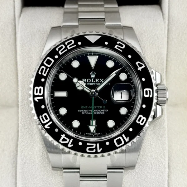 NEW OLD STOCK 2018 Rolex GMT-Master II 40mm 116710LN Black Dial (STICKERED)