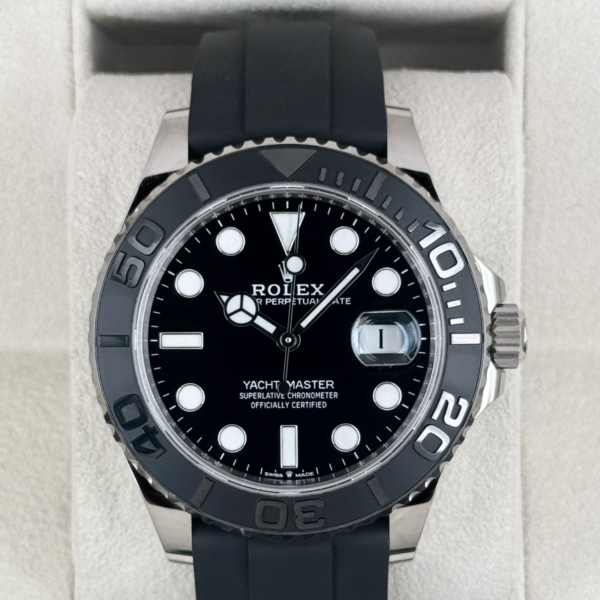 2022 Rolex Yacht-Master 42mm 226659 White Gold Oysterflex Black Dial