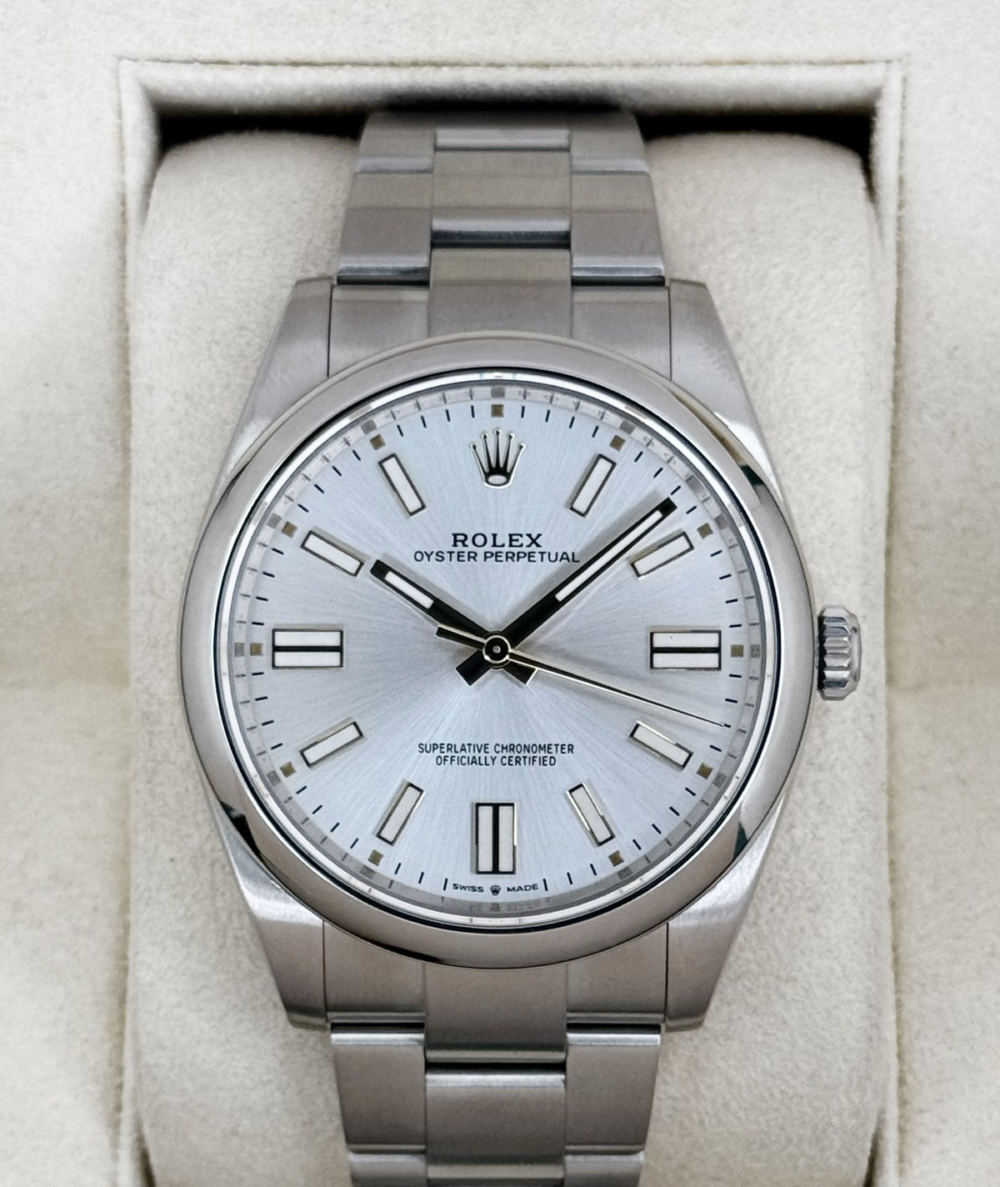 NEW 2023 Rolex Oyster Perpetual 41mm 124300 Silver Dial (NOS)