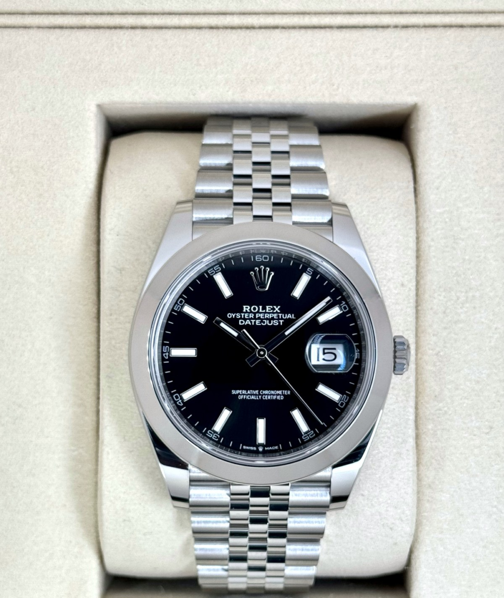 NEW 2025 Rolex Datejust 41mm 126300 Stainless Steel Jubilee Black Dial