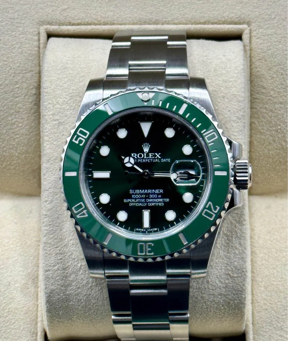 2014 Rolex Submariner "Hulk" 40mm 116610LV Oyster Green Dial