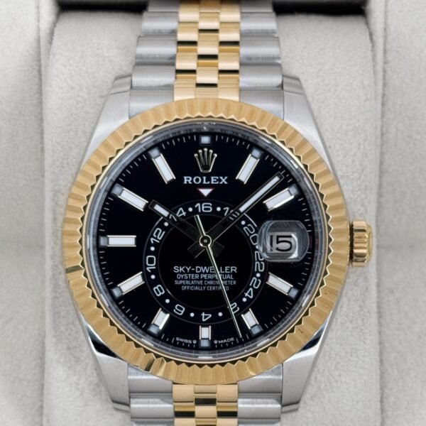 2025 Rolex Sky-Dweller 42mm 336933 Two-Tone Jubilee Black Dial