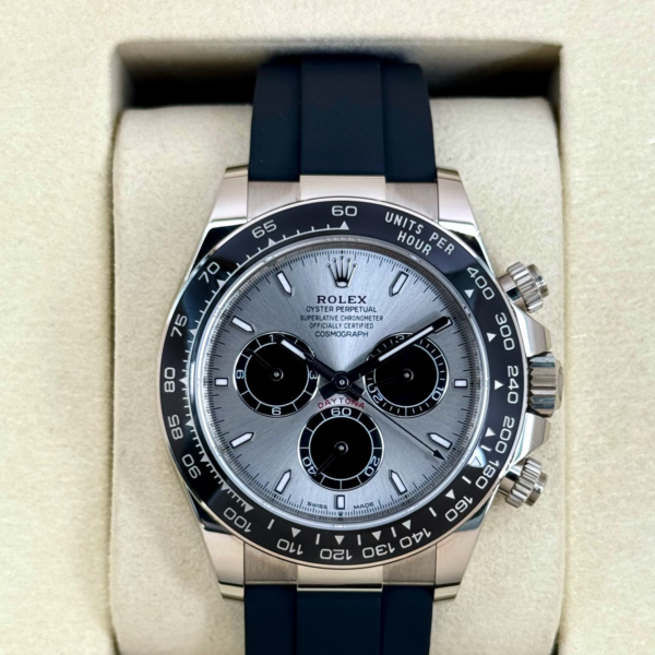 NEW 2026 Rolex Daytona 40mm 126519LN White Gold Oysterflex Silver Ghost Dial