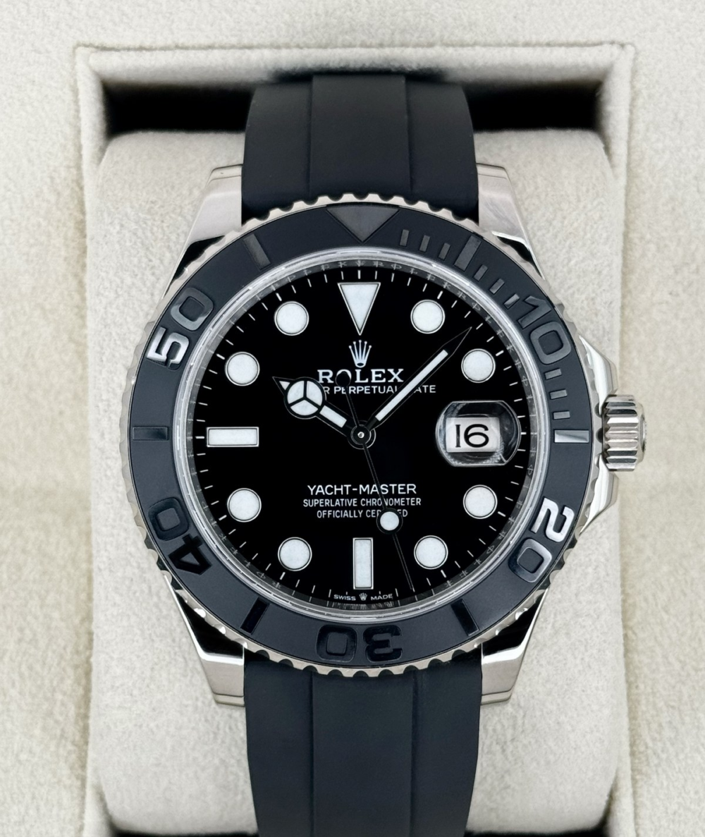 2021 Rolex Yacht-Master 42mm 226659 White Gold Oysterflex Black Dial