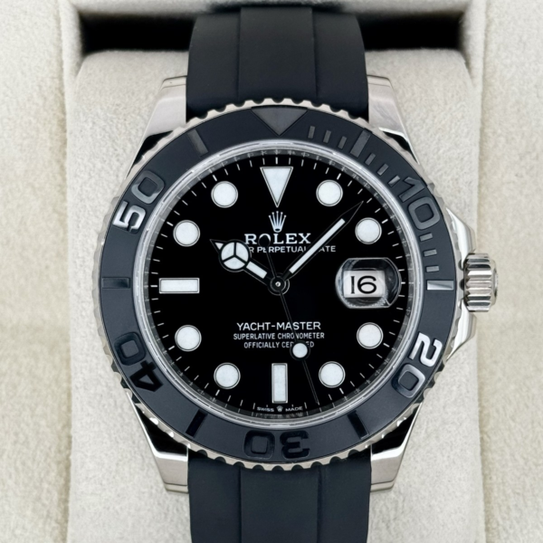 2021 Rolex Yacht-Master 42mm 226659 White Gold Oysterflex Black Dial