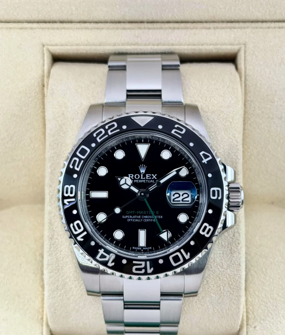 2018 Rolex GMT-Master II 40mm 116710LN Stainless Steel Black Dial