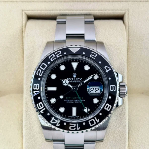 2018 Rolex GMT-Master II 40mm 116710LN Stainless Steel Black Dial