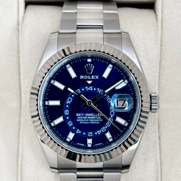 2017 Rolex Sky-Dweller 42mm 326934 Stainless Steel Oyster Blue Dial