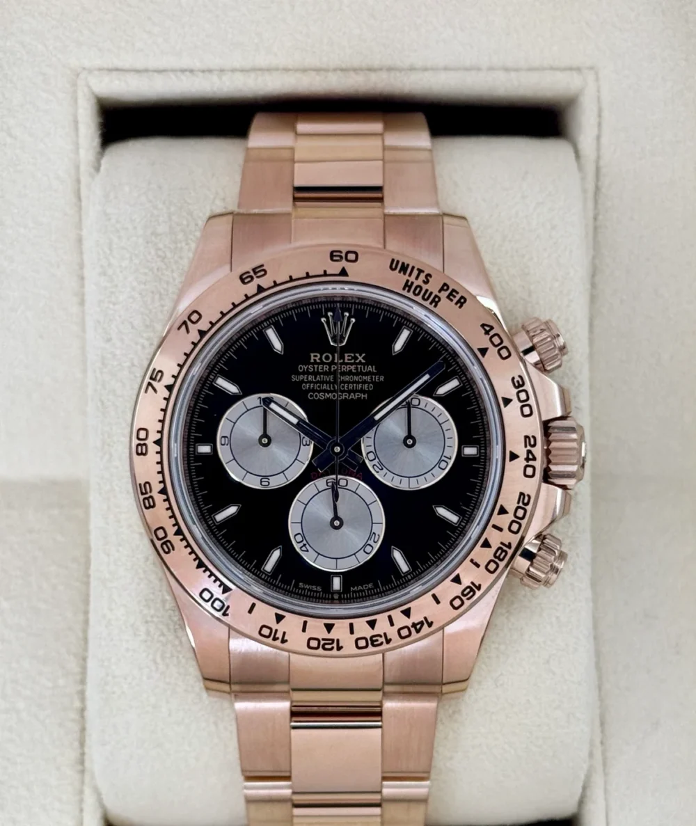 2025 Rolex Daytona 40mm 126505 Rose Gold Black Dial