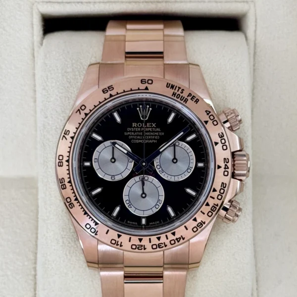 2025 Rolex Daytona 40mm 126505 Rose Gold Black Dial