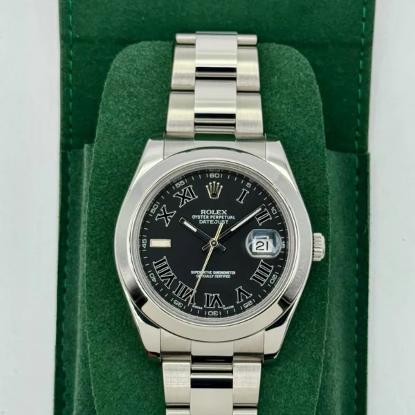 2025 CPO Rolex Datejust II 41mm 116300 Stainless Steel Oyster Black Dial
