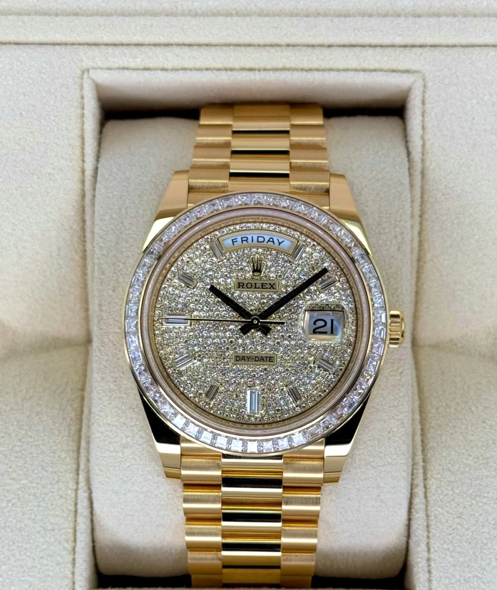 2025 Rolex Day-Date 40mm 228398TBR Diamond Paved Dial