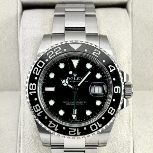 2018 Rolex GMT-Master II 40mm 116710LN Stainless Steel Black Dial