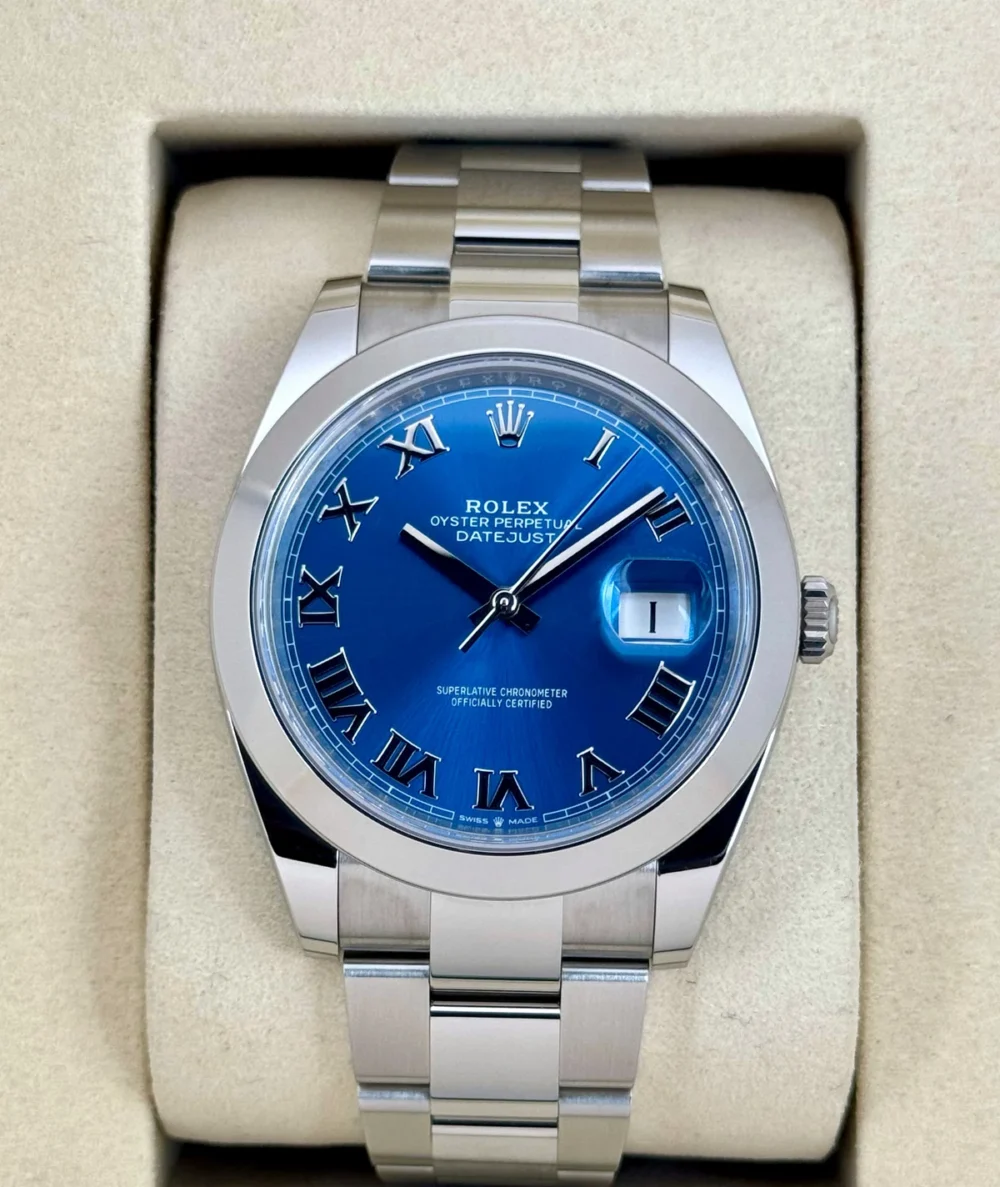NEW 2025 Rolex Datejust 41mm 126300 Oyster Blue Roman Numeral Dial