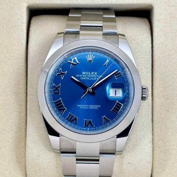 NEW 2025 Rolex Datejust 41mm 126300 Oyster Blue Roman Numeral Dial