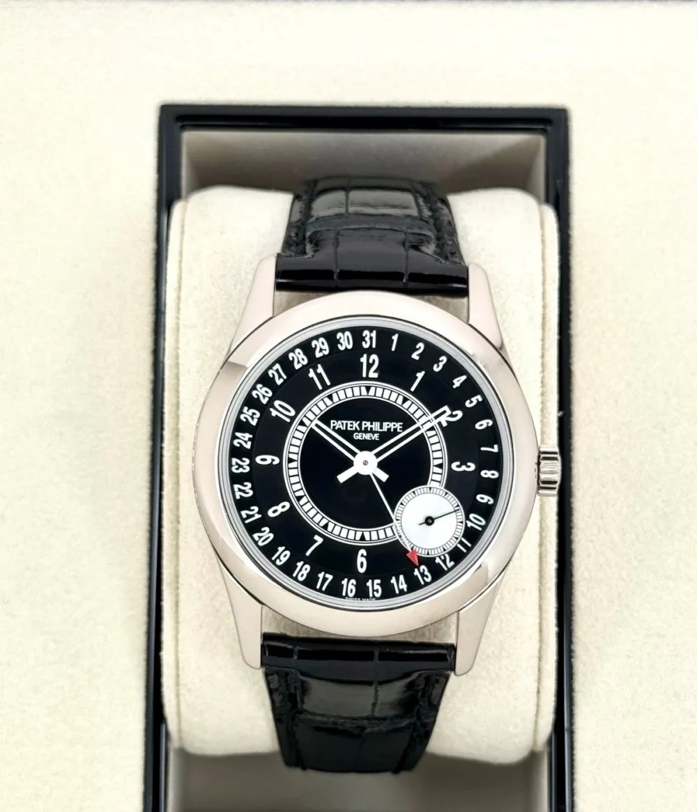 2019 Patek Philippe Calatrava 6006G White Gold Black Dial