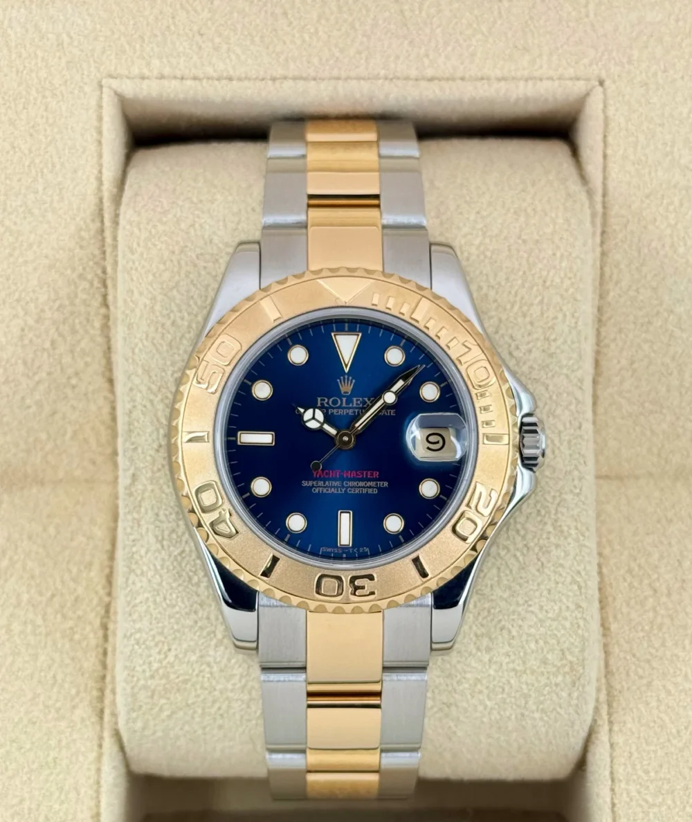 1999 Rolex Yacht-Master 35mm 68623 Two-Tone Blue Dial