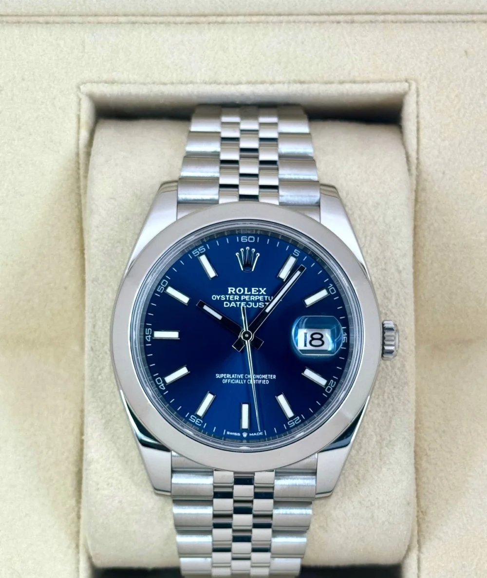 2023 Rolex Datejust 41mm 126300 Stainless Steel Jubilee Blue Dial