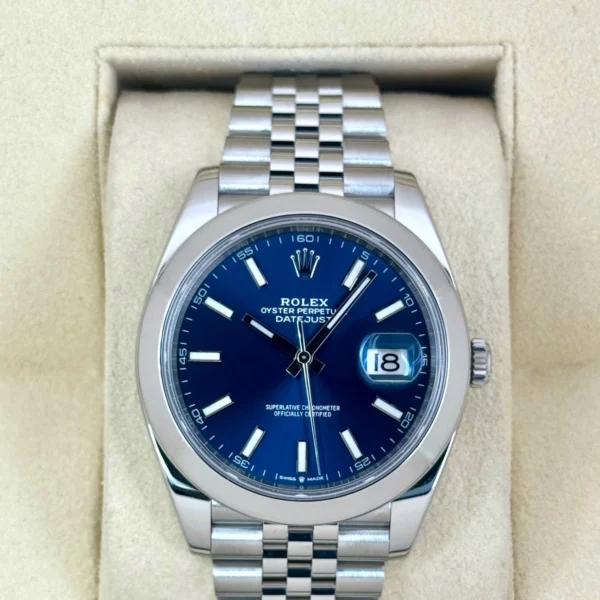 2023 Rolex Datejust 41mm 126300 Stainless Steel Jubilee Blue Dial