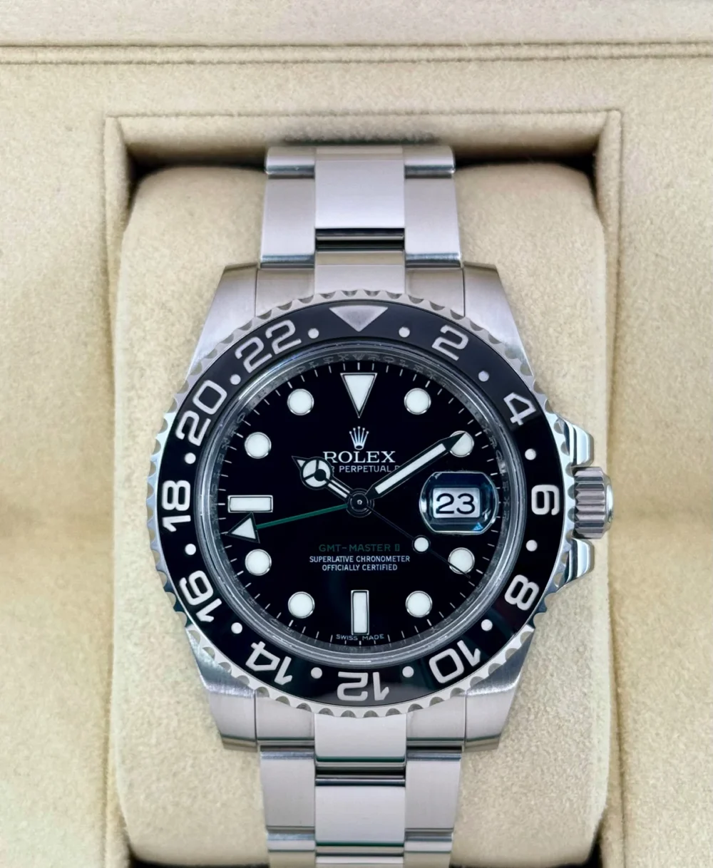 2011 Rolex GMT-Master II 40mm 116710LN Stainless Steel Black Dial