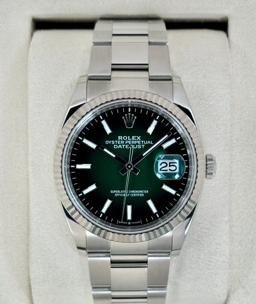 NEW 2026 Rolex Datejust 36mm 126234 Stainless Steel Oyster Green Ombre Dial