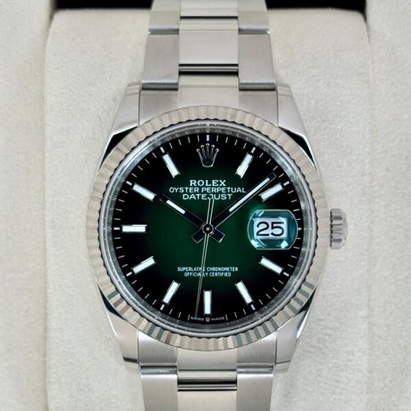 NEW 2026 Rolex Datejust 36mm 126234 Stainless Steel Oyster Green Ombre Dial
