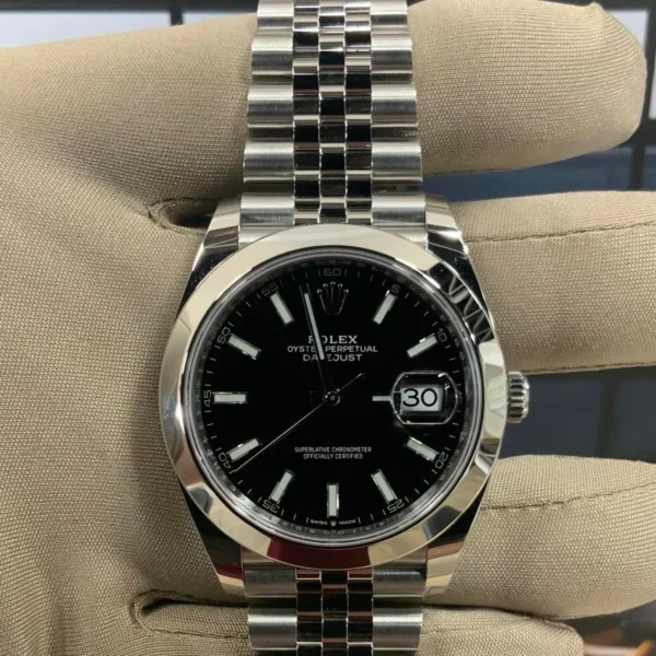 NEW 2022 Rolex Datejust 41mm 126300 Jubilee Black Stick Dial