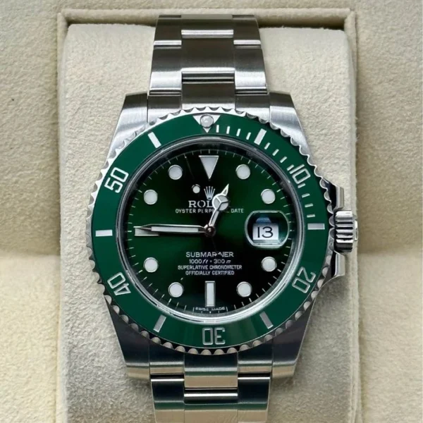 2014 Rolex Submariner "Hulk" 40mm 116610LV Green Dial