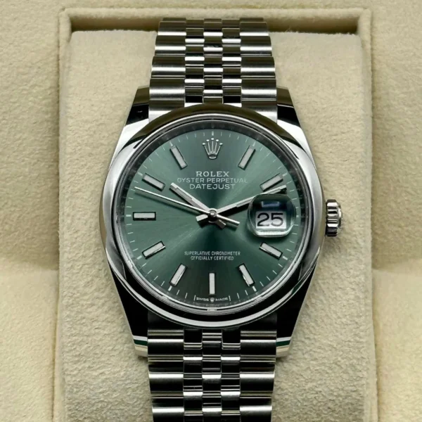 NEW 2025 Rolex Datejust 36mm 126200 Jubilee Mint Green Dial