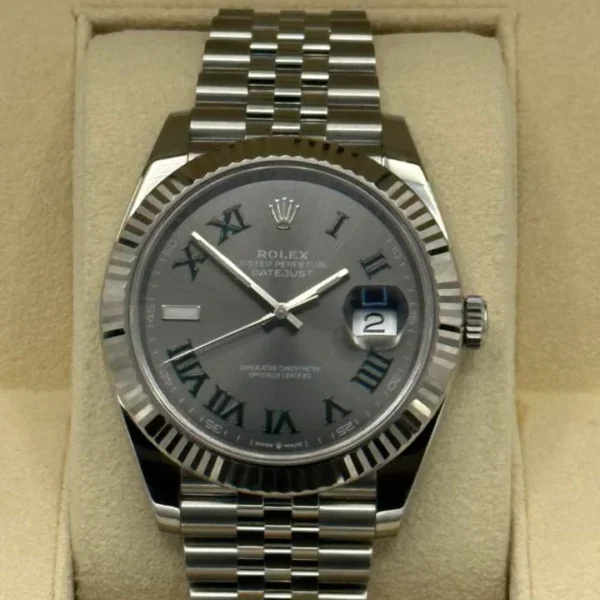 2021 Rolex Datejust 41mm 126334 Jubilee Wimbledon Dial