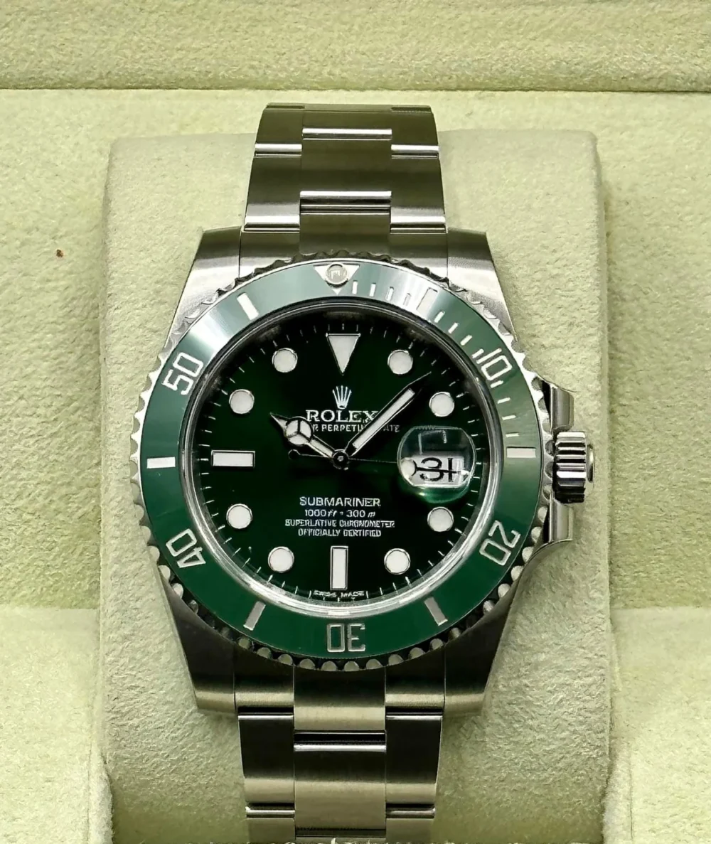 NEW OLD STOCK 2014 Rolex Submariner "Hulk" 40mm 116610LV Green Dial