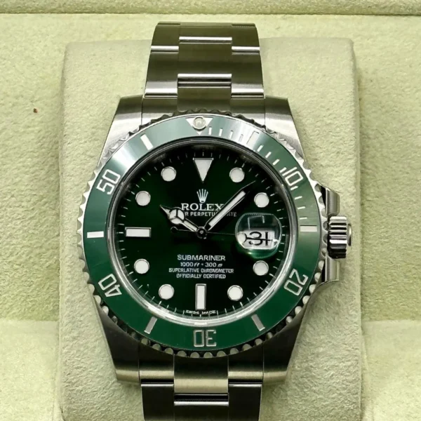 NEW OLD STOCK 2014 Rolex Submariner "Hulk" 40mm 116610LV Green Dial